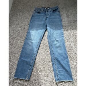 LEVI'S Wedgie Straight Button Fly Womens 28 90s Style Jeans On Trend Jeans
